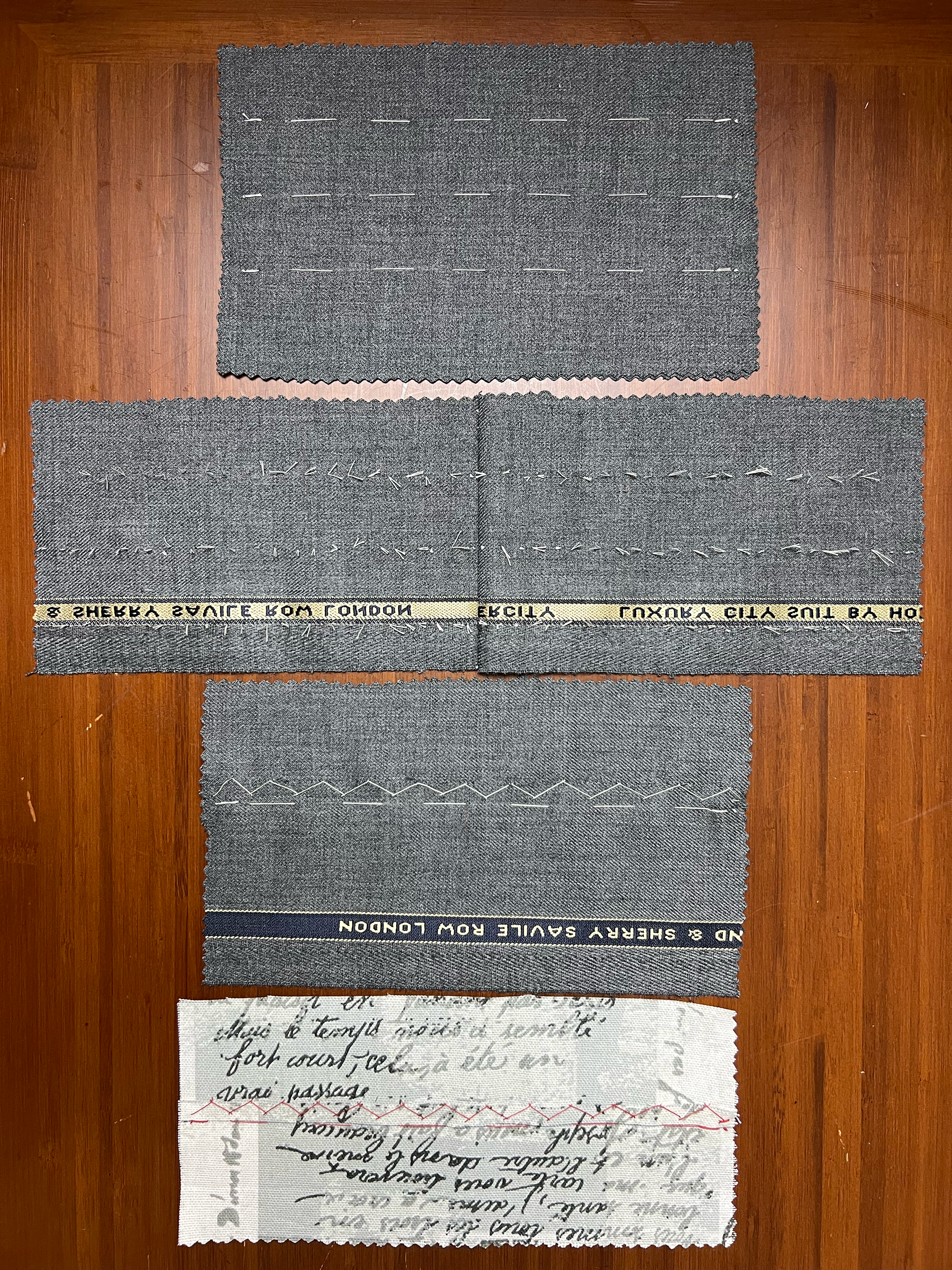Basting, Tailor tacks, Catch stitch