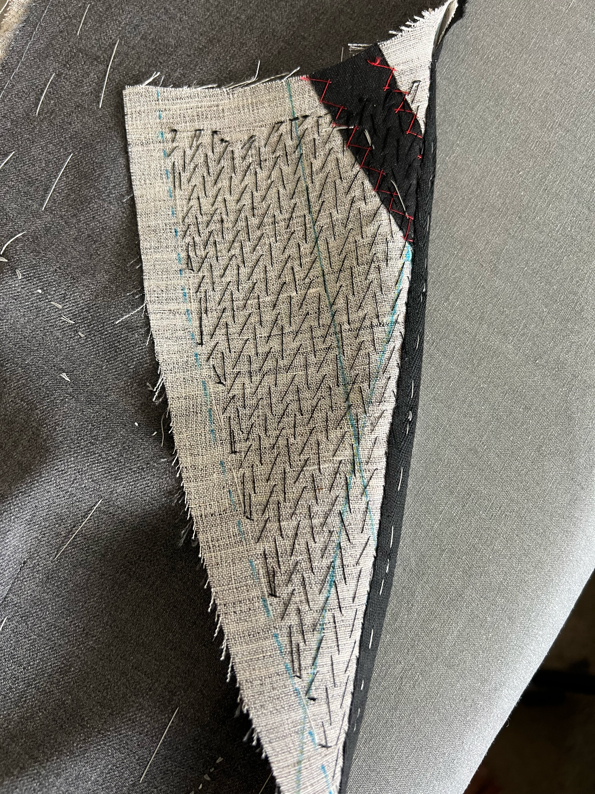 Pad stitching in Jacket Lapel