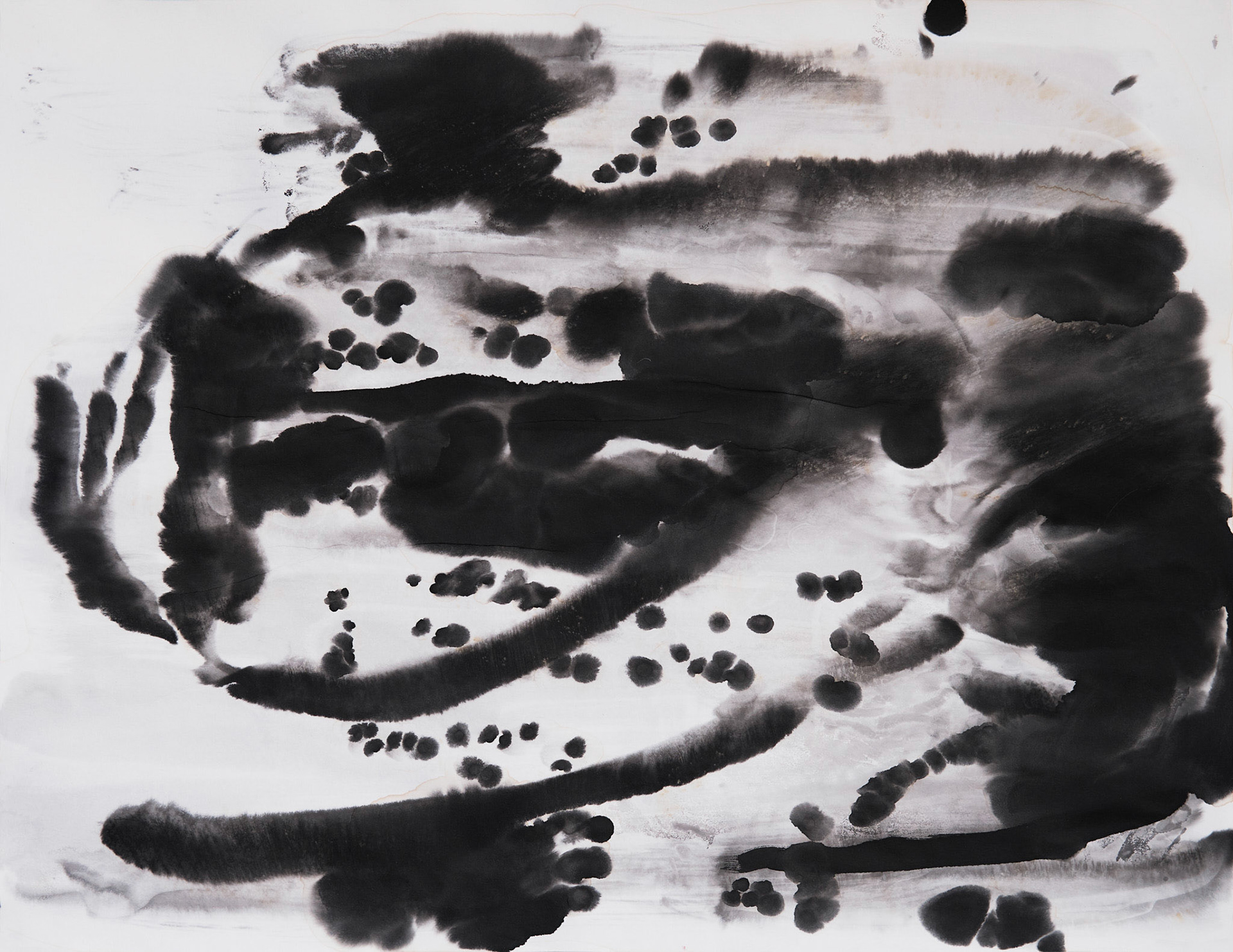 MIND PATH #21  Ink on paper  50 x 35 cm ( 20 x 14 in.)