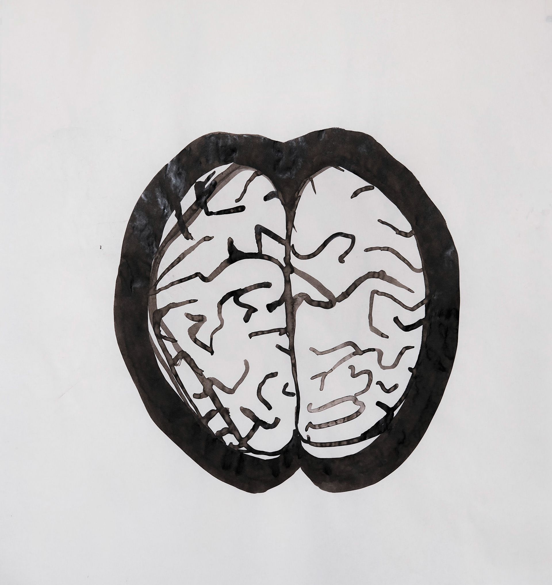 BRAIN #4 Ink on paper 45 x 30 cm ( 17,7 x 11,8 in.)