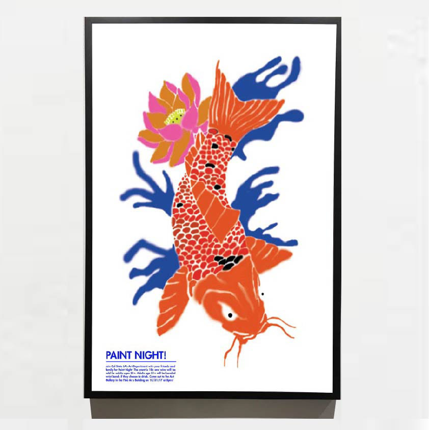 Paint Night Illustration Poster, CSULA
