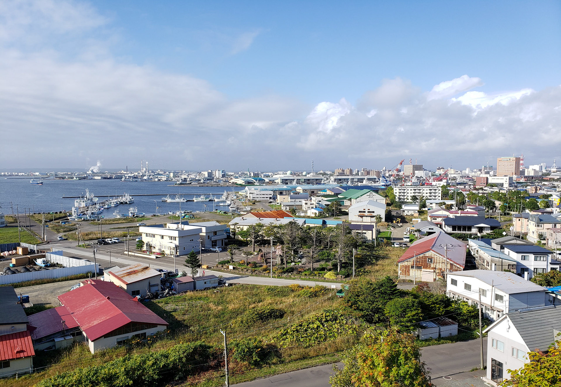米町展望台から釧路港方面