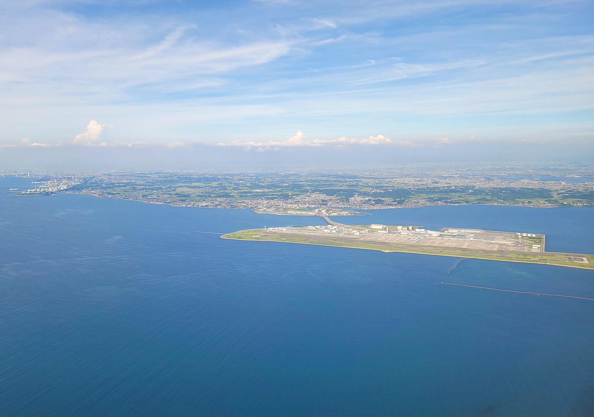 離陸後の中部国際空港
