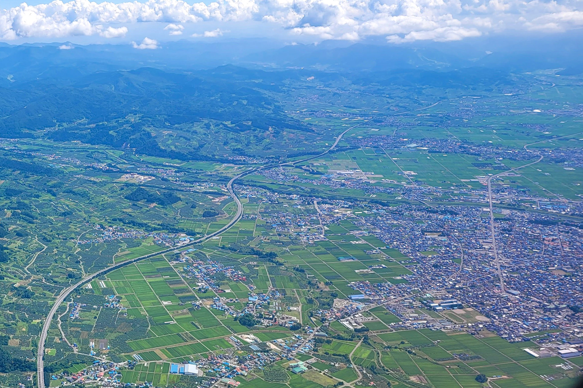 五所川原上空から