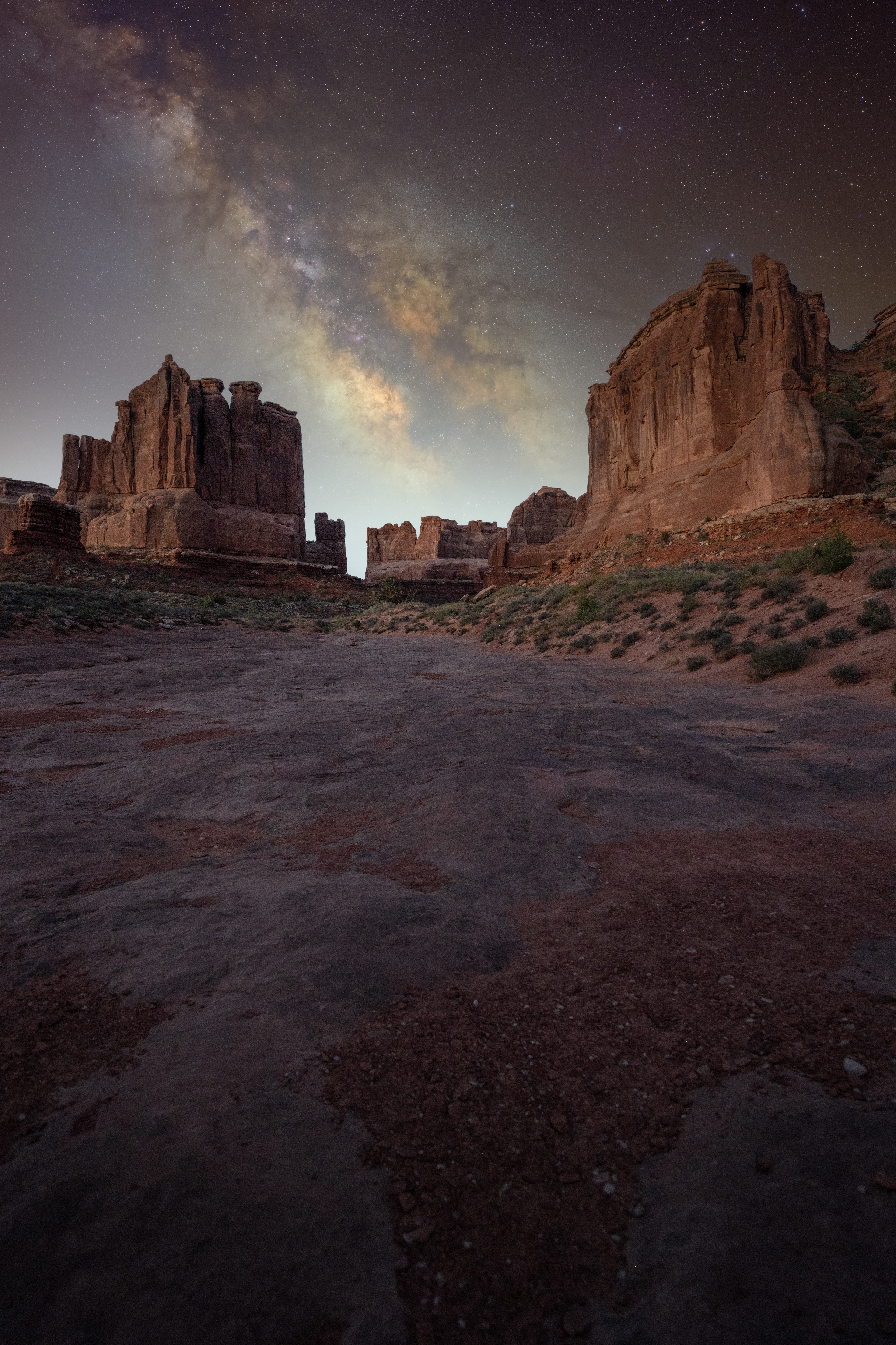 Milky Way Over Court House Towers, Utah