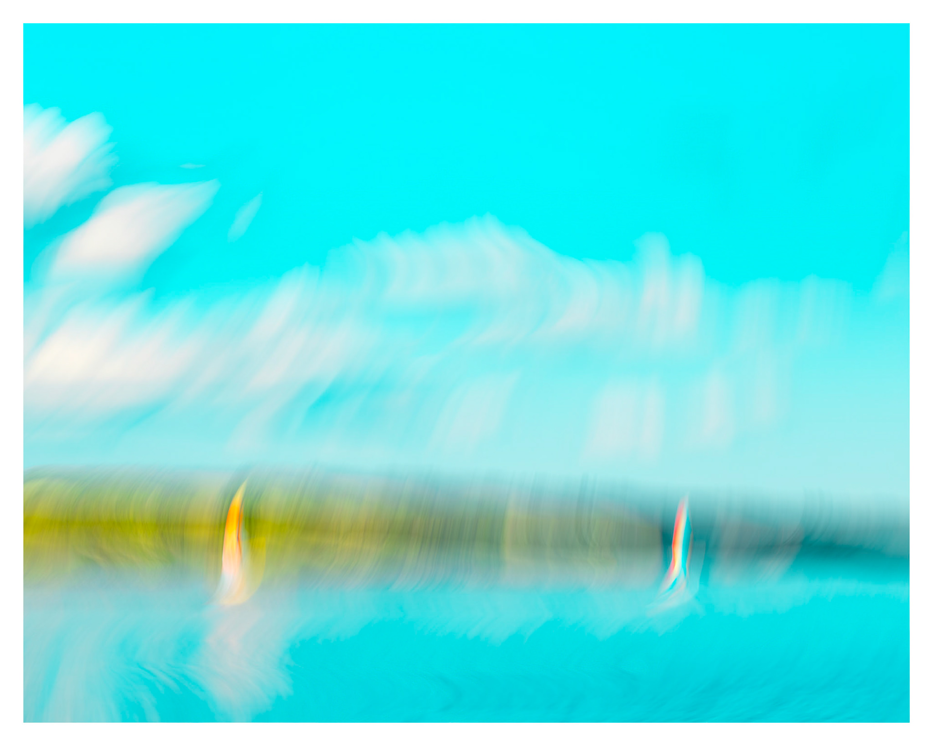 Sailboats Dancing Summer, 16" x 20"