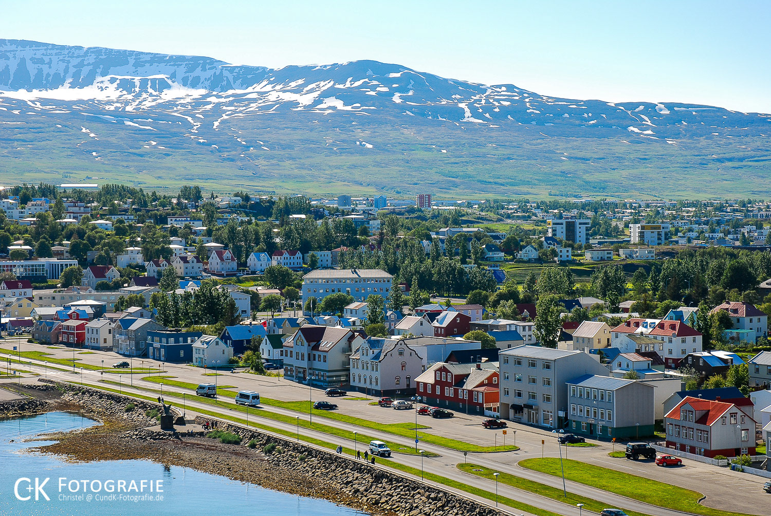 Blick auf Akureyri Island