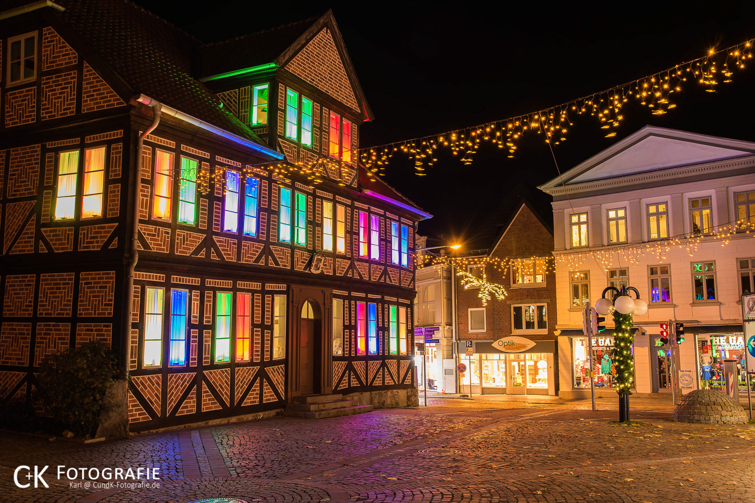 Weihnachtsbeleuchtung in Eutin im Rahmen der Lichterstadt