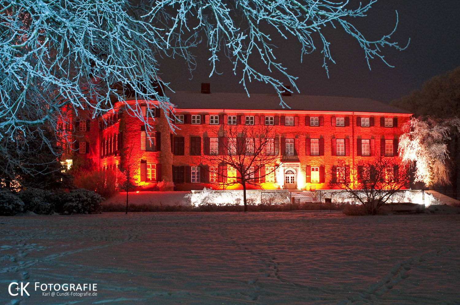 Schloß Eutin angestrahlt im Rahmen des Themas Lichterstadt