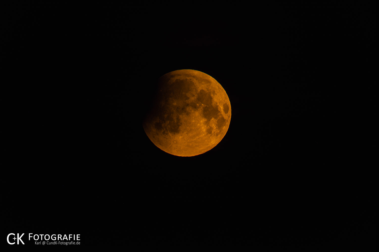 Beginn einer Mondfinsternis 16.05.2022