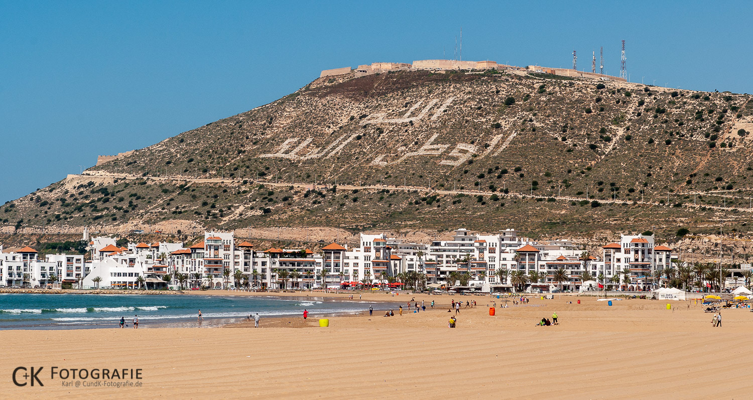 Berg am Strand von Agadir