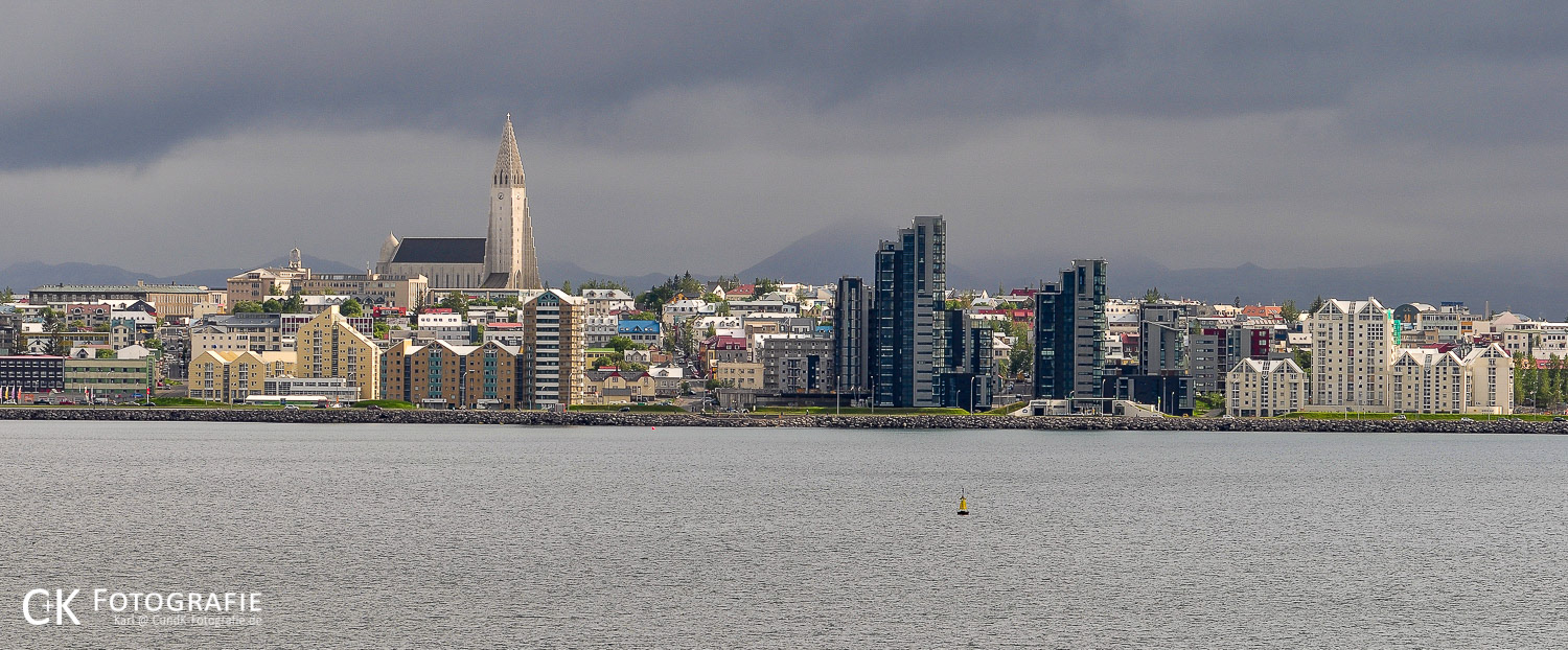 Die Skyline von Reykjavik