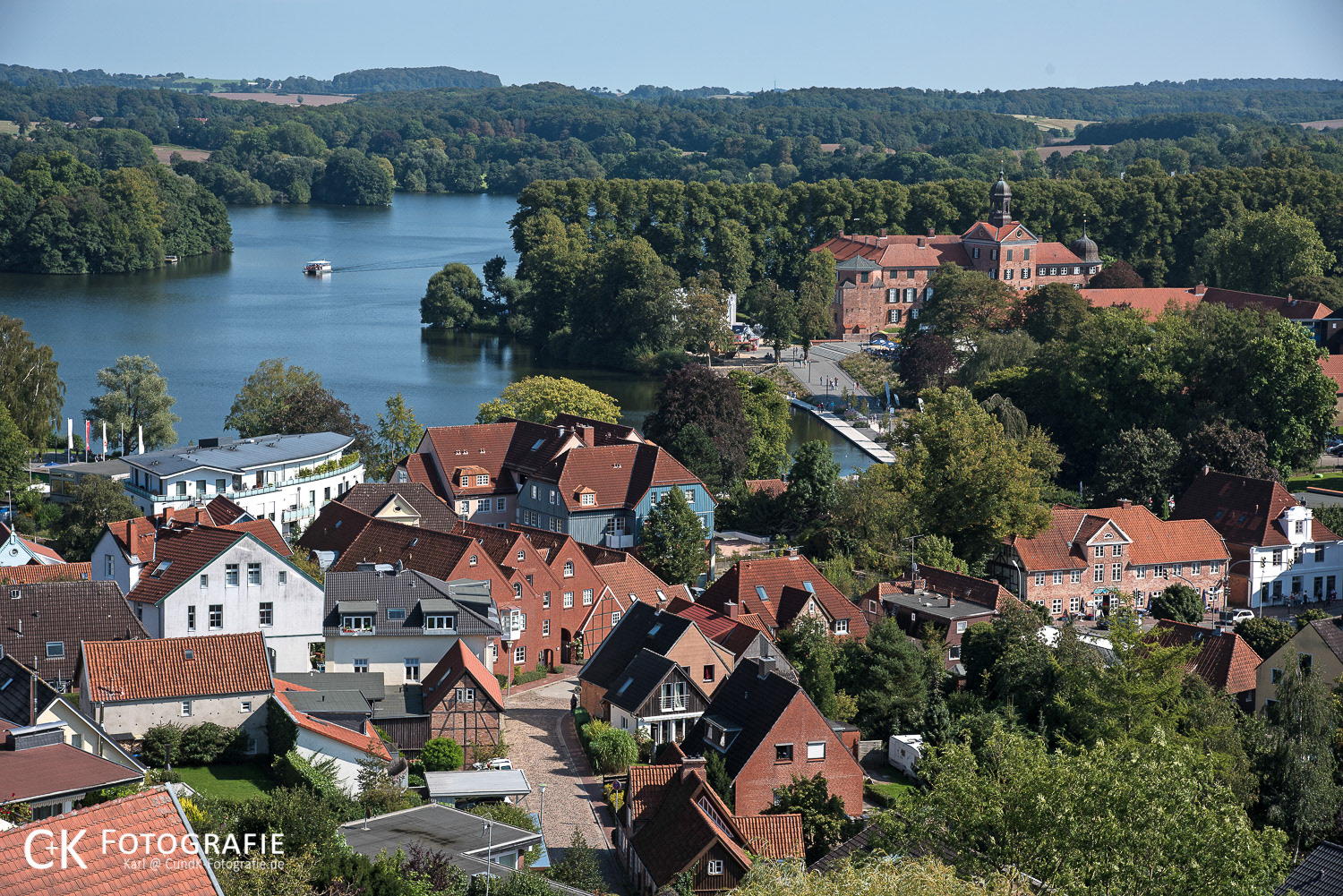 Eutiner See und Schloß vom Wasserturm gesehen