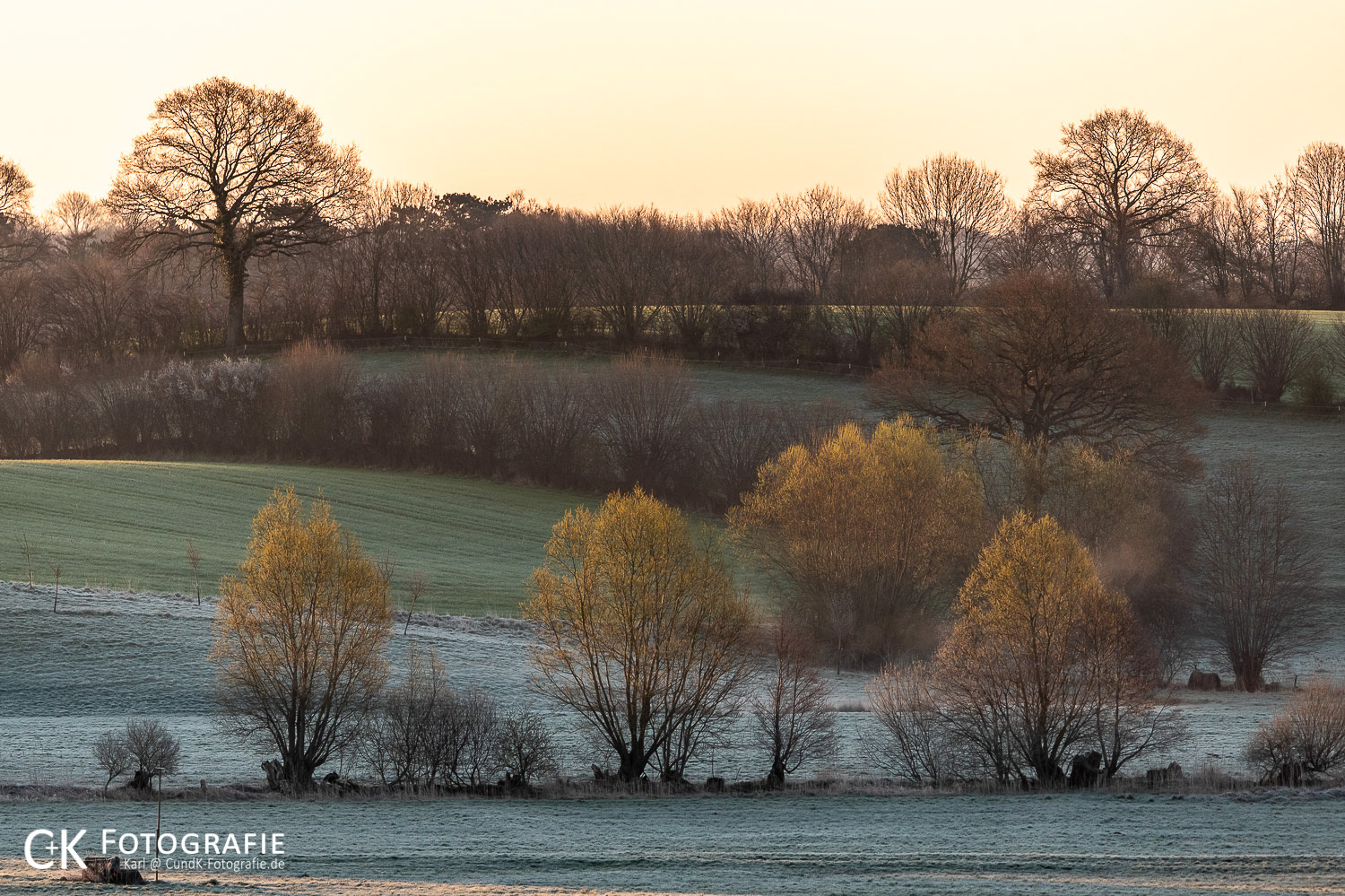 Knicklandschaft bei Sonnenaufgang