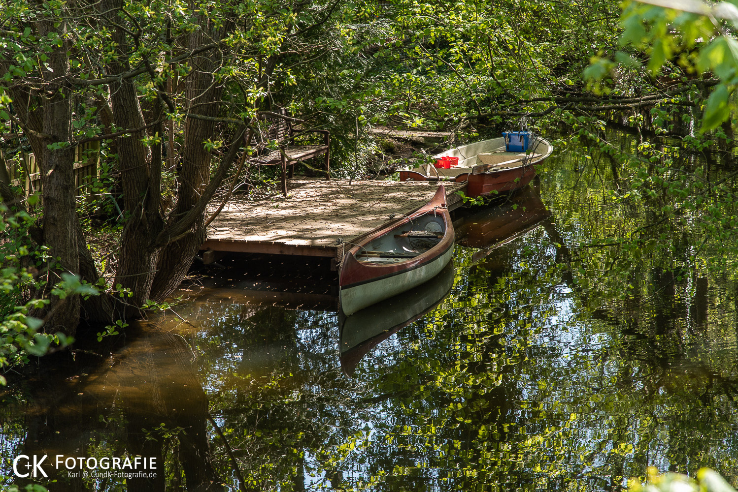 Boote auf der Schwentine in Malente