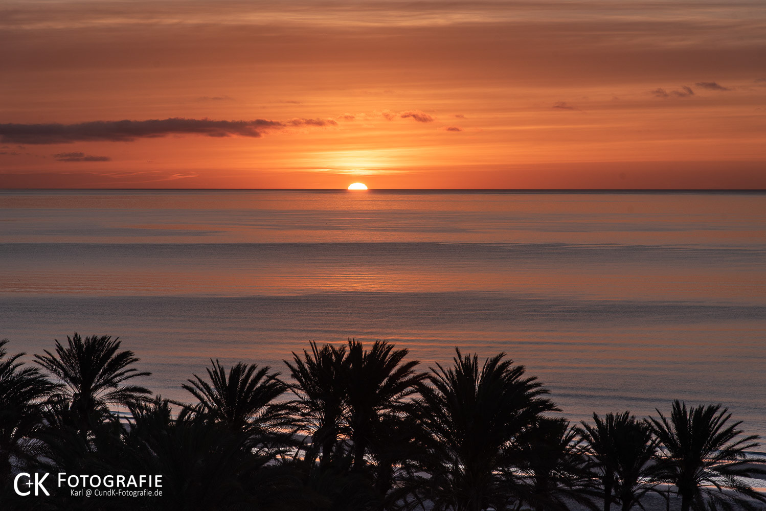 Sonnenaufgang über dem Atlantik bei Costa Calma Fuerte