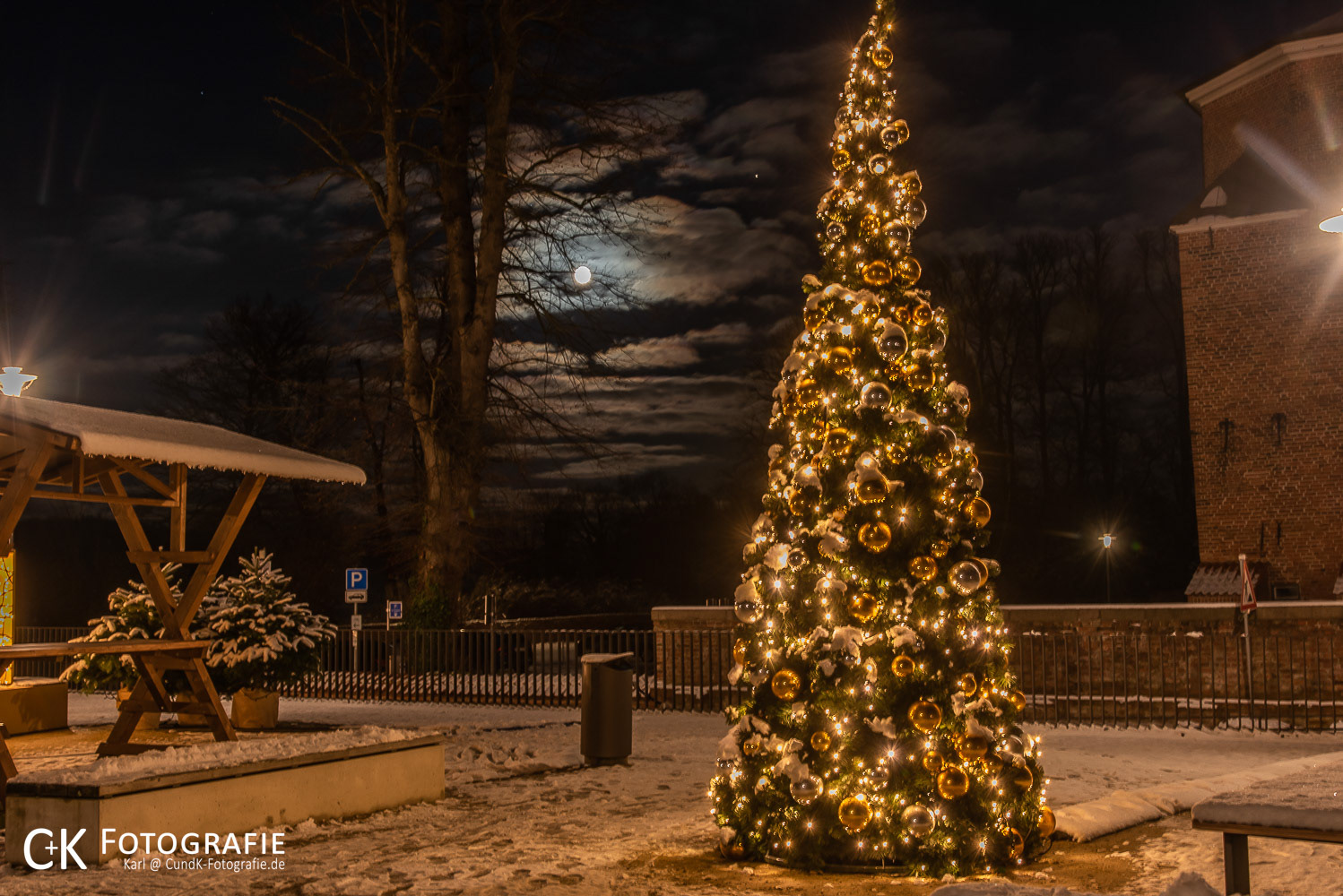 Weihnachtsstimmung mit Mond Eutin
