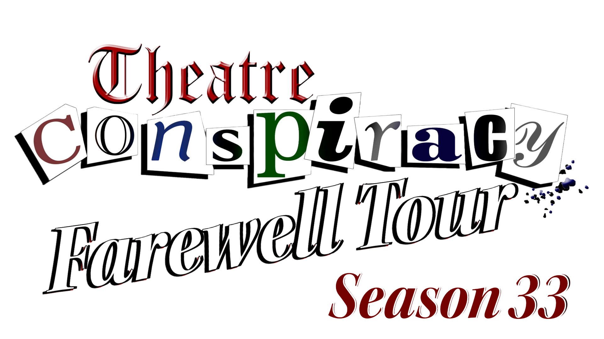 Taking the original Theatre Conspiracy logo and reworking it to incorporate the Farewell Tour.