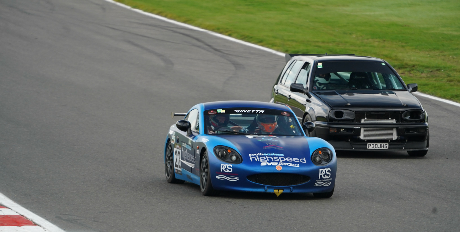 Shot from the back of the pits