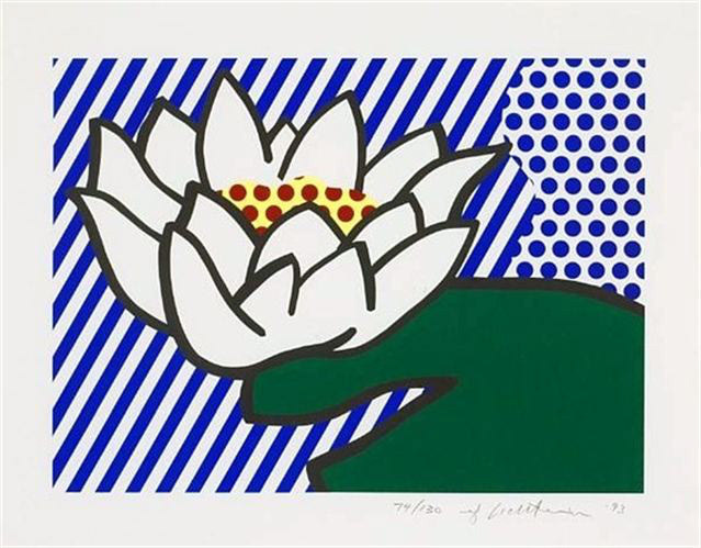 "Water Lily" Screenprint in Colors, c.1993, Edition:130, Hand Signed LR, 18.5 x 23", Please Inquire