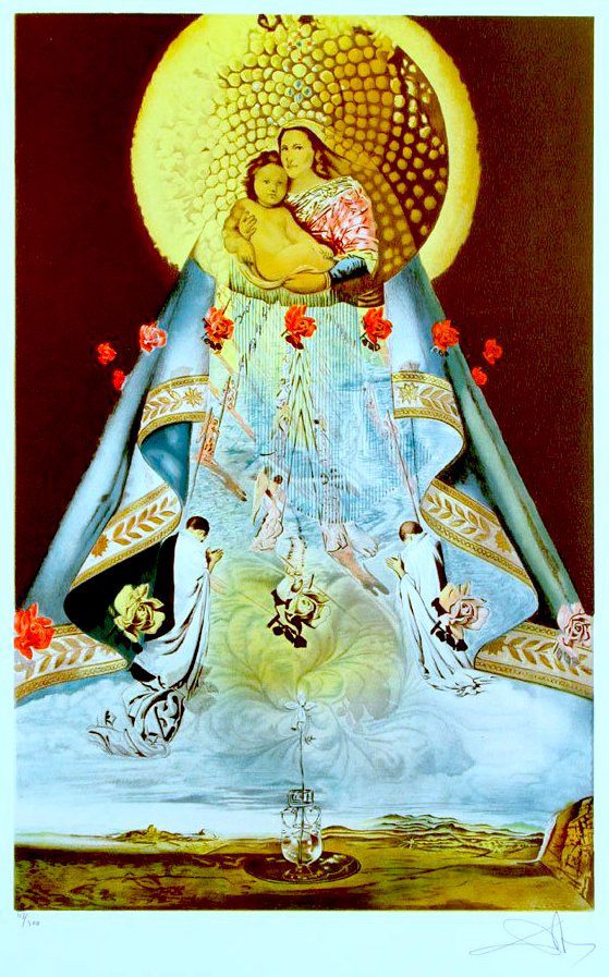“Madonna & Child” Lithograph in Colors (After), c.1974, Edition: 300, Hand Signed in Pencil LR, Image: 29 x 19”, Reference: Field 164, Please Inquire