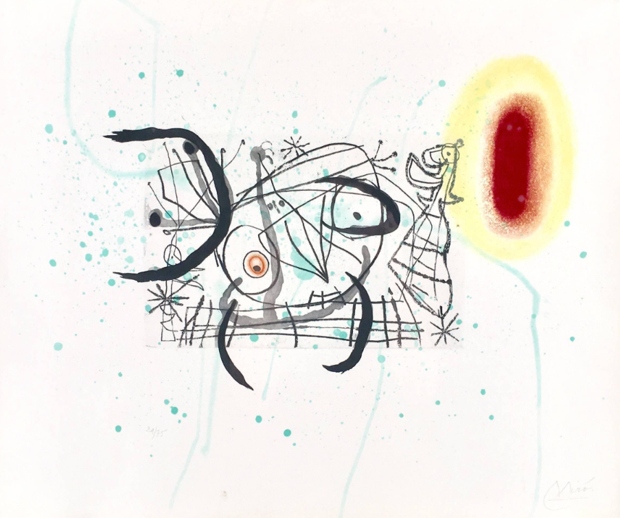 “Cracks Suite XI” Etching Aquatint in Colors, c.1969, Edition: 75, Hand Signed in Pencil LR, Image: 19 x 23", Please Inquire