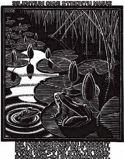 “The Frogs” Woodcut, c.1931, Edition:150, Sign in Plate, Image: 7.25 x 5.5”, Please Inquire
