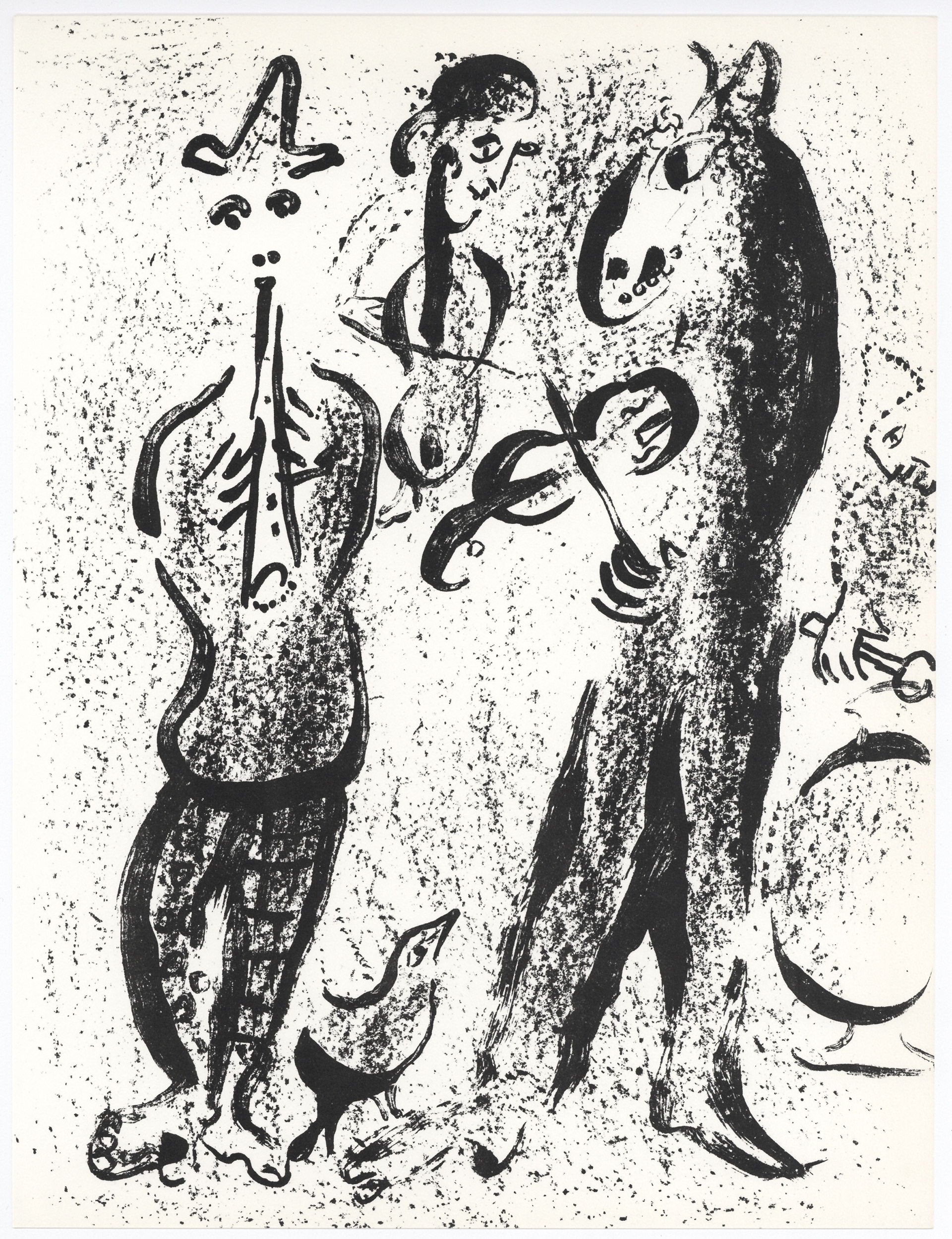 “The Three Musicians” Lithograph, c.1963, Image:9.5 x 12.5”, Reference: Mourlot 395 , Please Inquire