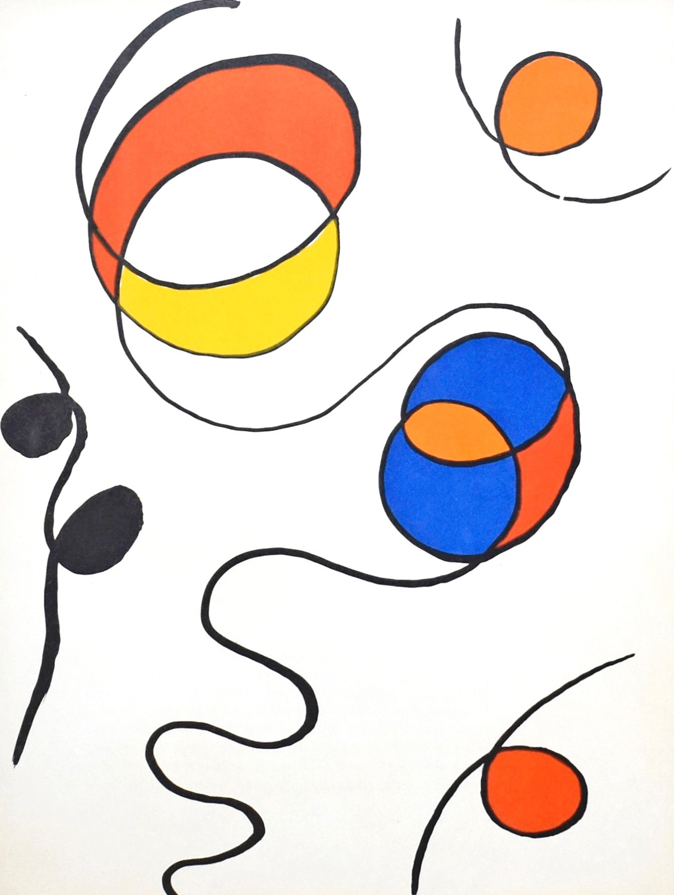 "Ribbons & Spirals" Lithograph in Colors, c.1968, Edition:Limited, Unsigned, 11x15" $350-