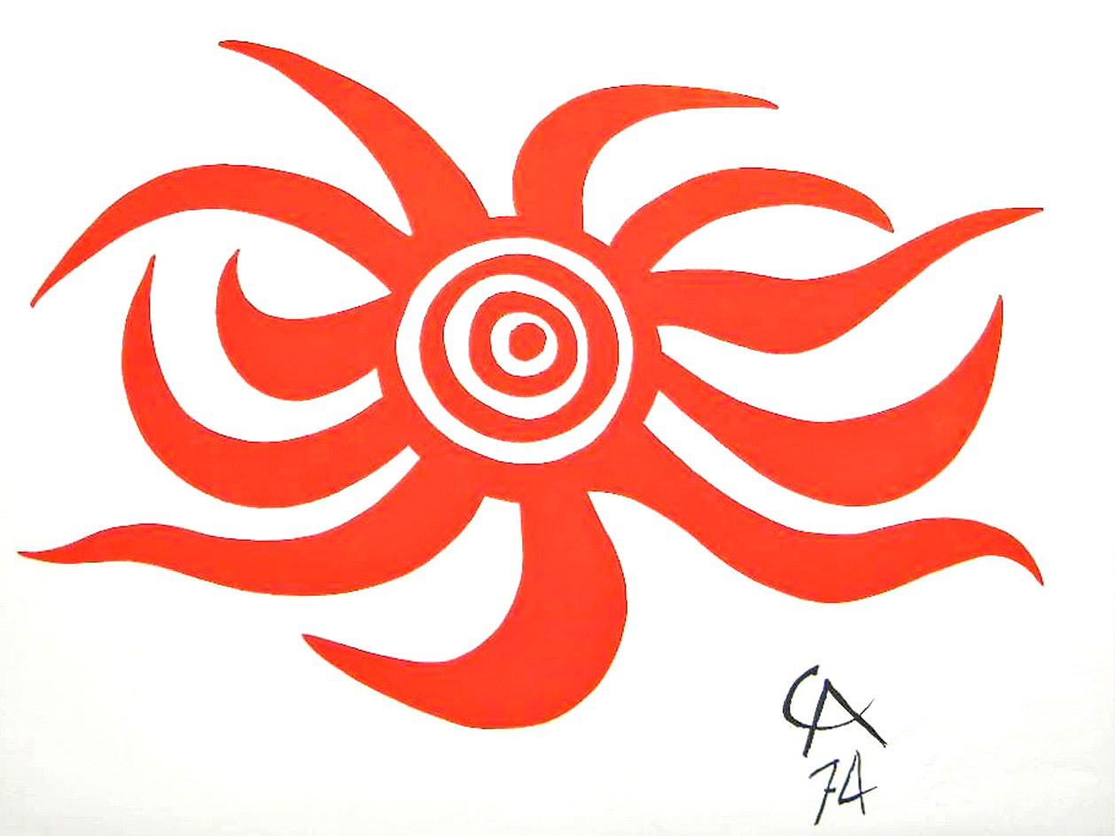 “Sunburst” Lithograph in Colors, c.1974, Edition:Limited, Plate Signed, 20x26” $450-