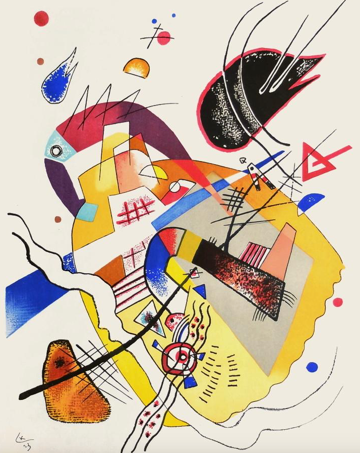 “Composition IV” Lithograph in Colors (After), c.1923/1957, Signed in Plate, Image: 15 x 11”, Please Inquire
