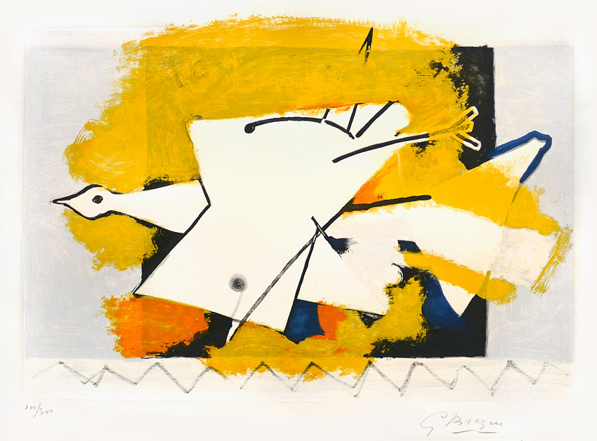 "L'Oiseau Jaune (The Yellow Bird)", Lithograph in Colors, c.1959, Edition: 300, Hand Signed In Pencil LR, 15.25 x 22.25", Reference: Maeght 1013, Please Inquire