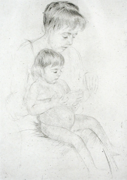"The Manicure" Etching, c.1908, Image:5.5 x8", Ref.: Breeskin 199, Please Inquire