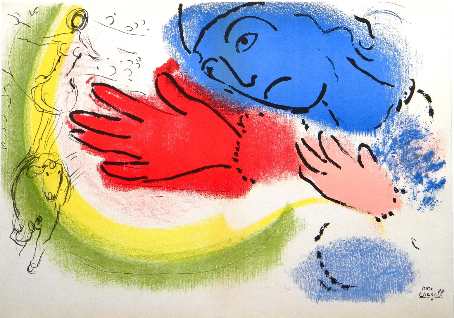 “Woman Circus Rider” Lithograph in Colors, c.1956, Edition:2000, Signed in Plate LR, Image:14.5 x 20.5”, Please Inquire