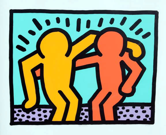 “Best Buddies” Silkscreen in Colors, c.1987, Edition:200, Hand Signed in Pencil, Image: 10.75 x 13.75”, Please Inquire