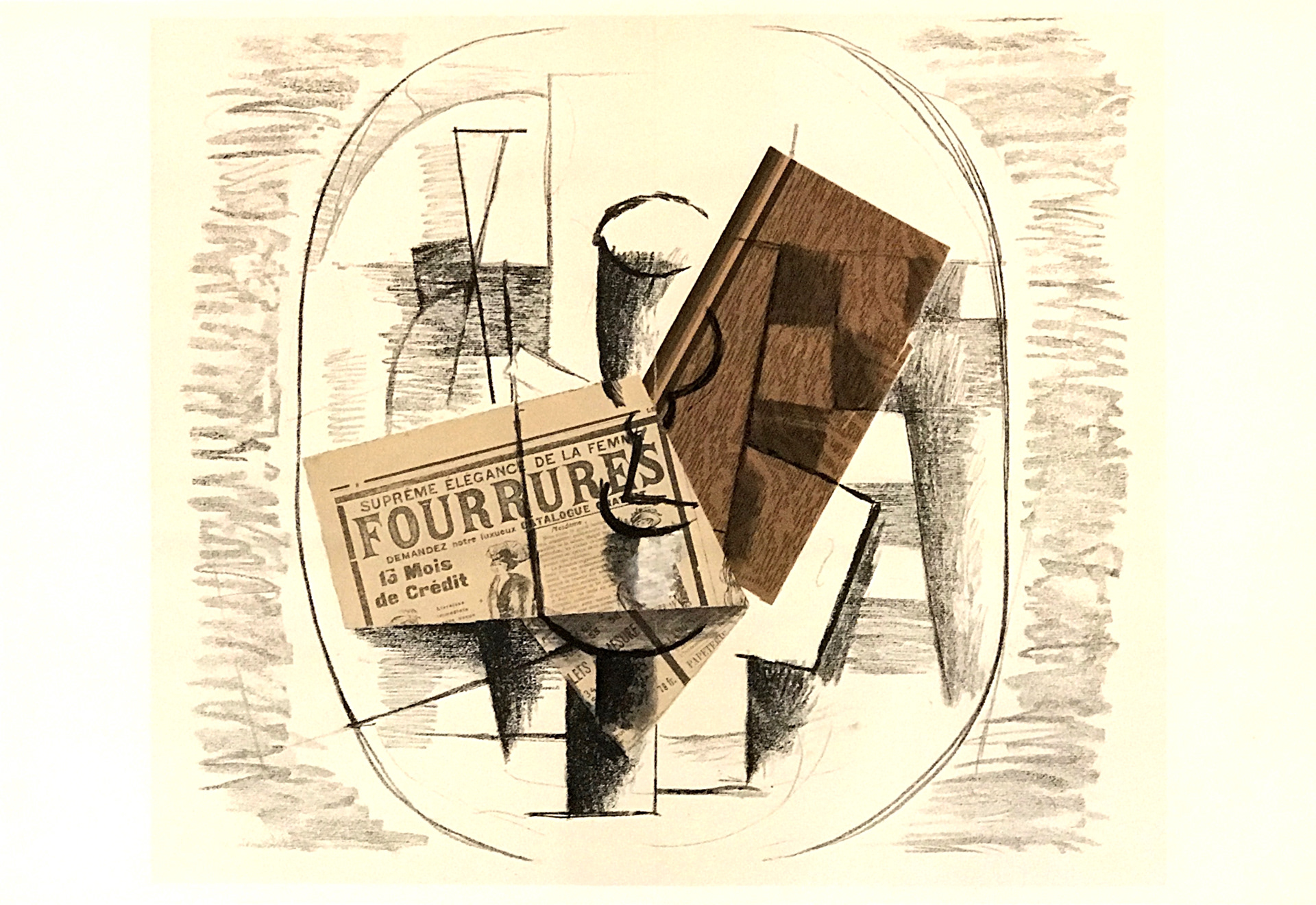 “Papiers Colles II” Lithograph in Colors (After), c.1963, Unsigned, 15 x 22”, Please Inquire