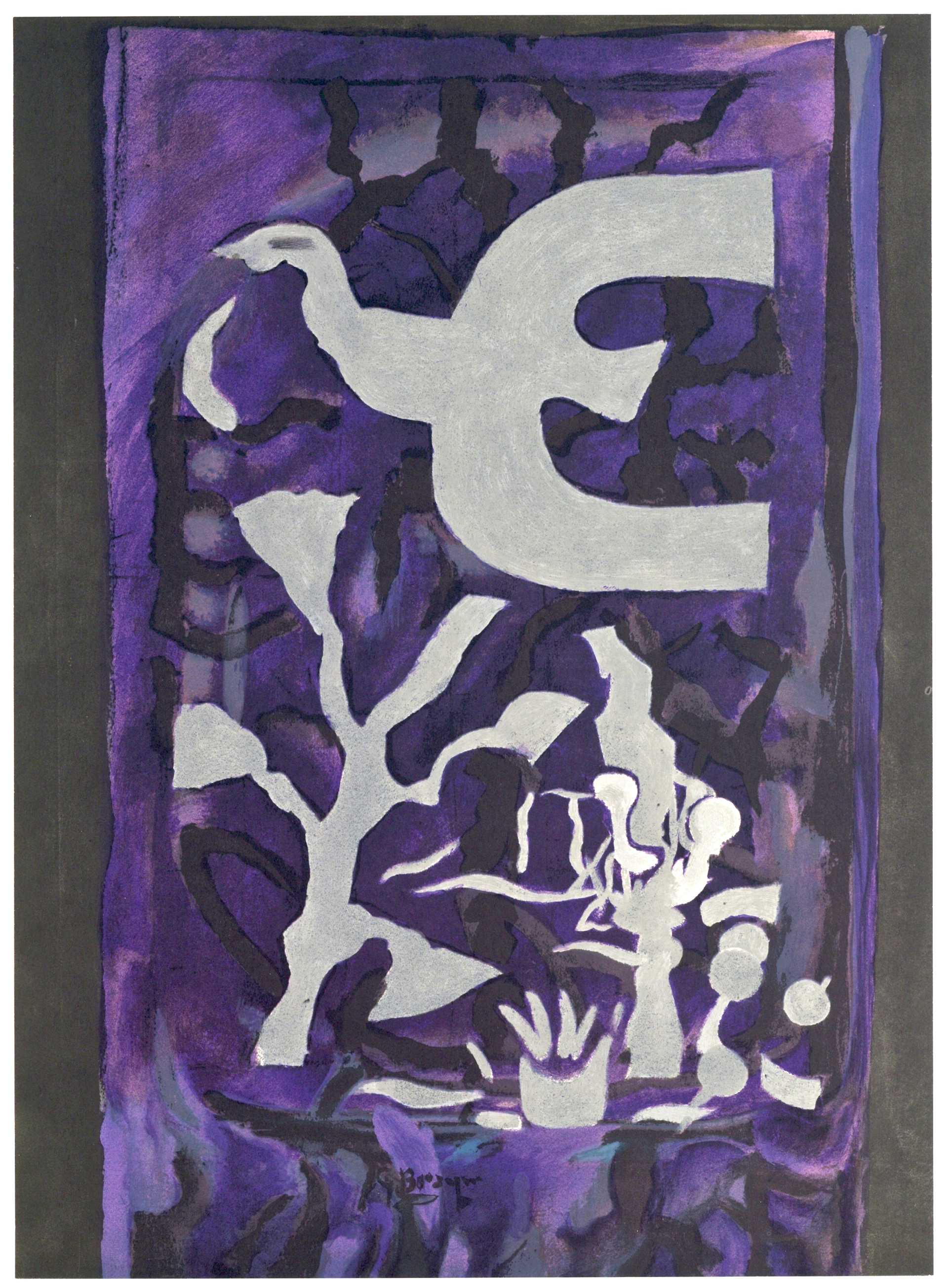 “Chapelle St. Bernard”, Lithograph in Colors (After), c.1964, Signed In Plate, Image: 15 x 11”, $350-