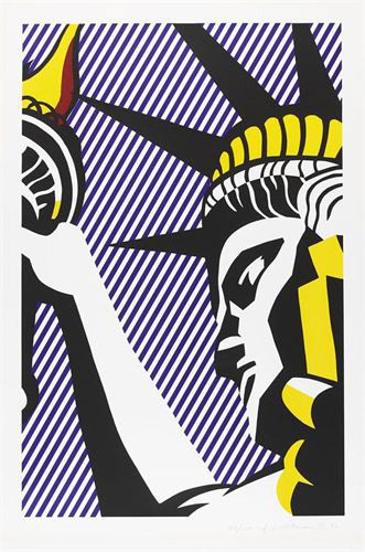 "I Love Liberty" Screenprint in Colors, c.1982, Edition:250, Hand Signed LR, 21 x 32.35", Please Inquire