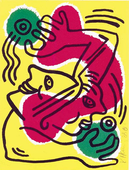 “International Volunteer Day” Silkscreen in Colors, c.1988, Edition:1000, Hand Signed in Pencil, Image: 8 x 11”, Please Inquire