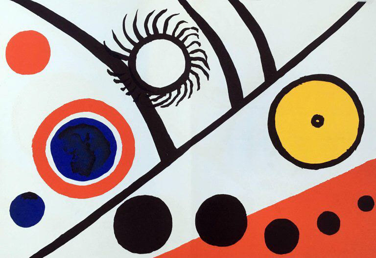 "Sun & Moon" Lithograph in Colors, c.1975, Edition:Limited, Unsigned, 22x15" $395-