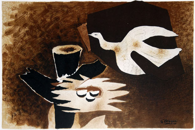 "L'oiseau et son Nid (The Bird & Its Nest)", Lithograph in Colors, c.1956, 22x15", Plate Signed LR, Reference: Maeght 1024, Please Inquire