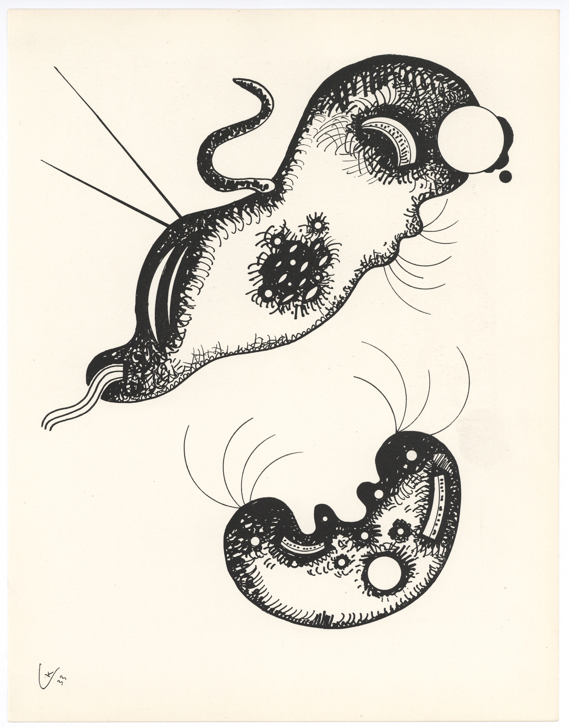 “Composition VII” Lithograph (After), c.1957, Signed in Plate, Image: 12.25 x 9.5”, Reference: Roethel 145, Please Inquire