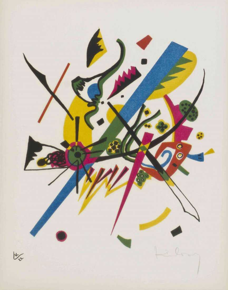 “Kleine Welten (Small Worlds) I” Lithograph, c.1922, Edition:200, Hand-Signed in Pencil LR, Image: 10 x 8.5", Reference: Roethel 164, Please Inquire