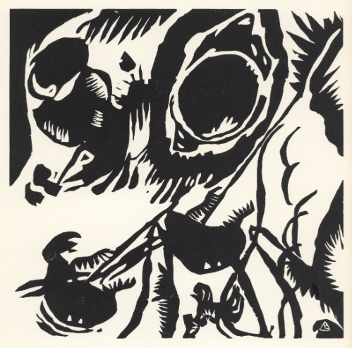 “The Garden Of Love” Woodcut, c.1938, Edition:2000, Signed in Plate, Image: 8.5 x 8.75”, Reference: Roethel 105, Please Inquire