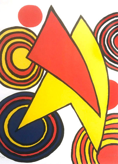 “Composition with Spheres" Lithograph in Colors, c.1973, Edition:150, Hand Signed in Pencil LR, Image: 26 x 19”, Please Inquire