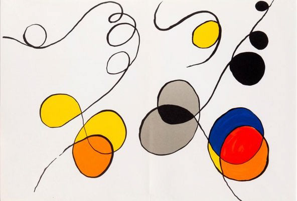 "Spirals" Lithograph in Colors, c.1968, Edition:Limited, Unsigned, 22x15" $450-