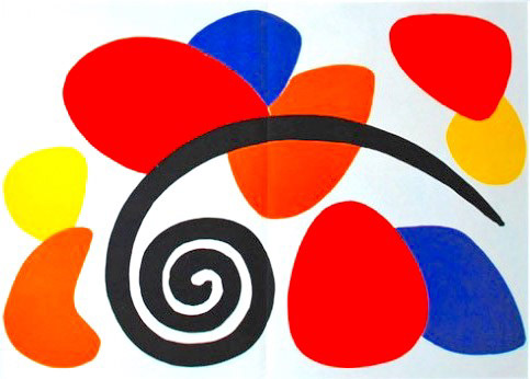 "Spiral Noir" Lithograph in Colors, c.1968, Edition:Limited, Unsigned, 22x15" $450-