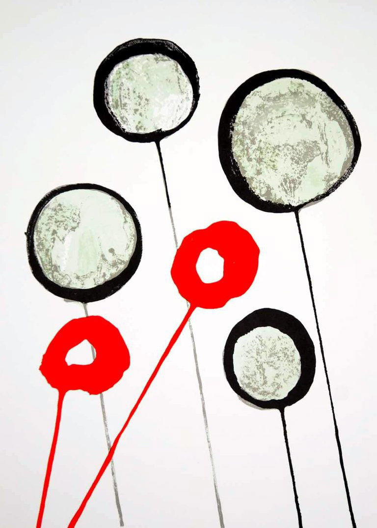 "The Balloons" Lithograph in Colors, c.1966, Edition:Limited, Unsigned, 11x15" $600-