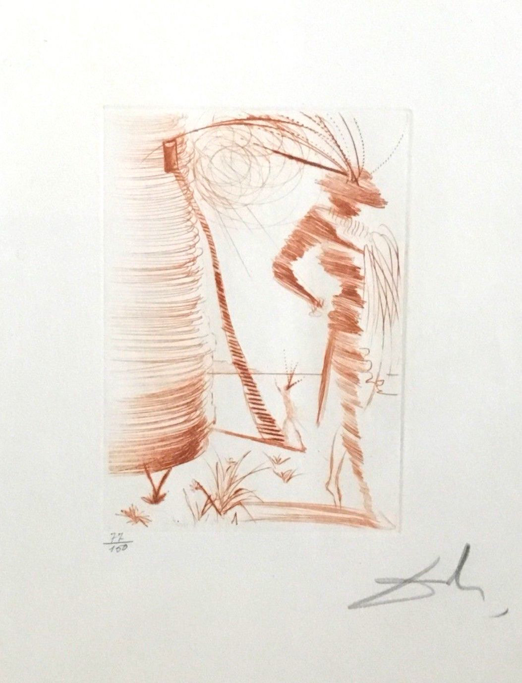 “Romeo & Juliet : From the Much Ado About Shakespeare Suite” Etching in Sepia on Rives Paper, c.1968, Edition: 150, Hand Signed in Pencil LR, Image: 5 x 7”, Reference: Field 68 , Please Inquire