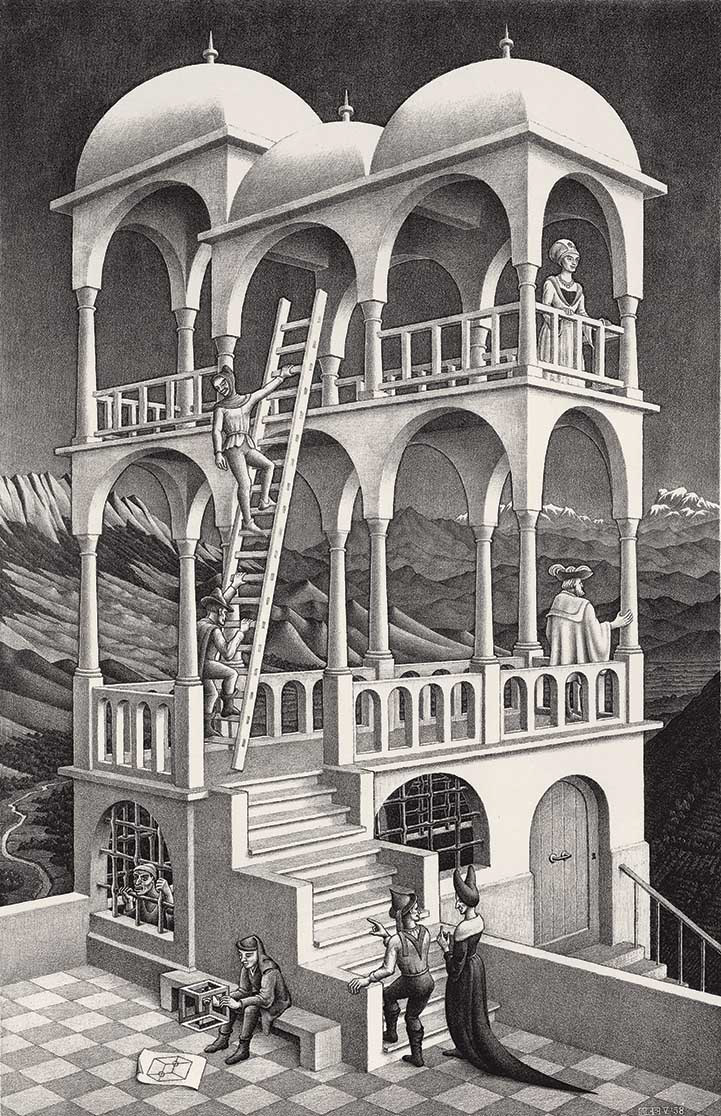 “Belvedere” Lithograph, c.1958, Edition:107, Hand Signed in Pencil, Image: 18.25 x 11.5”, Please Inquire